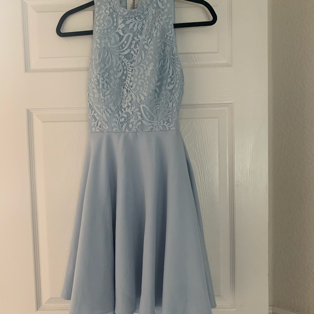 Sky blue dress